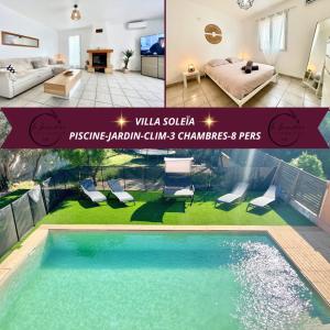 Πισίνα στο ή κοντά στο Villa Soleïa - Jardin, CLIM, 3 chambres, 8 personnes