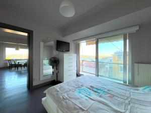 Postel nebo postele na pokoji v ubytování Cozy Home with Bosphorus View in Besiktas