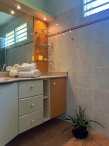 Koupelna v ubytování Cliane