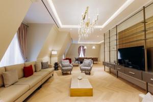 TV a/nebo společenská místnost v ubytování FOUR SEASONS HOTEL Apartments BAKU