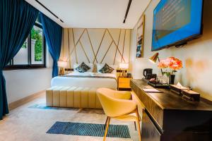 Kuchyň nebo kuchyňský kout v ubytování Hotel Noesis