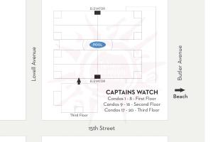 un diagrama esquemático de una cocina con los ingredientes en Captains Watch by Tybee Vacation Rentals, en Tybee Island