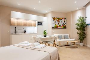 Kuchyň nebo kuchyňský kout v ubytování Casamar - New Studio Malagueta