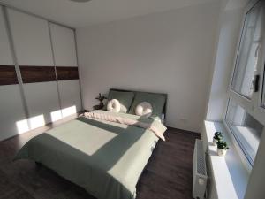 Postel nebo postele na pokoji v ubytování Muška apartment