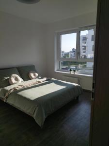 Postel nebo postele na pokoji v ubytování Muška apartment