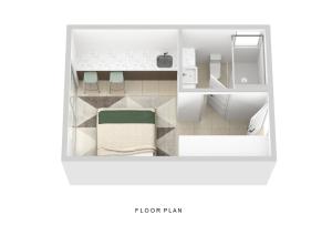 Ένα ή περισσότερα κρεβάτια σε δωμάτιο στο Condomínio Clube - Qto com cozinha - Ar condicionado