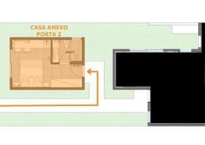 Κάτοψη του Condomínio Clube - Qto com cozinha - Ar condicionado