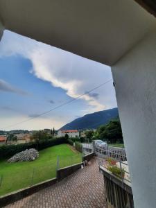 a view from the balcony of a house at The garden holiday apartment in Borso del Grappa +2 photos
