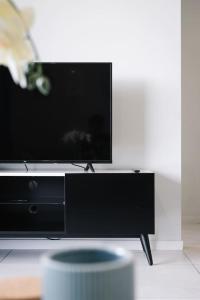 Et tv og/eller underholdning på Stylish Apt with Balcony Easy Access to Everywhere