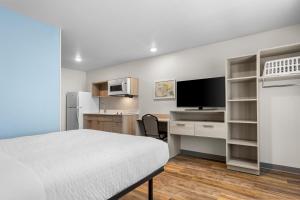 Et tv og/eller underholdning på WoodSpring Suites Savannah West - Ellabell Metaplant