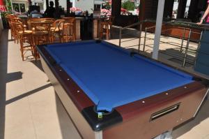a pool table in the middle of a mall at Candan Apart in Marmaris