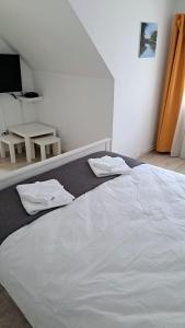 Giường trong phòng chung tại Casa Aris Lepsa Vrancea