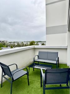 En balkon eller terrasse på Le Duplex Mitterrand, Centre de Saint Jacques