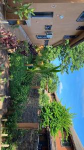 a building with plants on the side of it at Villa oasis, Résidence Nianing in Nianing