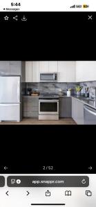 a kitchen with stainless steel appliances and a microwave at Janna hospitality in San Diego +12 photos