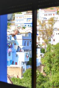 A general view of Chefchaouen or a view of the city taken from a panziókat