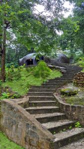 Κήπος έξω από το Mamalakandam Rock Cave at Diya Homestay