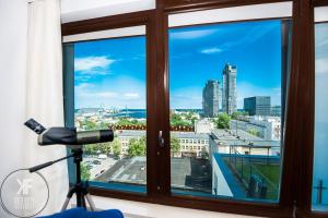 Cảnh Gdynia hoặc tầm nhìn thành phố từ căn hộ