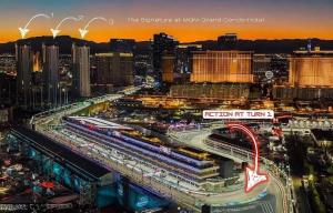 Cảnh Las Vegas hoặc tầm nhìn thành phố từ căn hộ