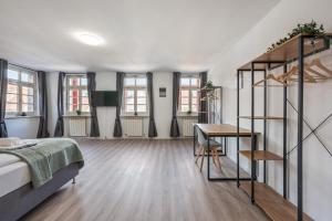 Η κουζίνα ή μικρή κουζίνα στο Übernachten im Kulturdenkmal - Weinort
