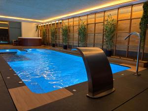 阿卡德Hotel SPA GBC Arcade的酒店房间里有一个大型游泳池