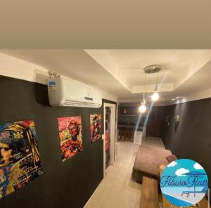 Ruang duduk di Flat-Veraneio Vista Mar +1 gambar