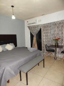 Ένα ή περισσότερα κρεβάτια σε δωμάτιο στο Entire apartment 2 rooms 4 people