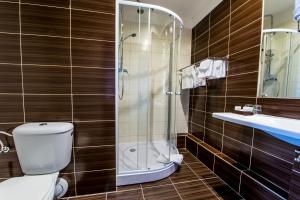 Koupelna v ubytování Hotel Cascade