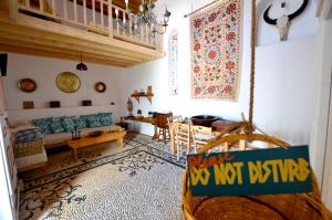 A seating area at Lindos Esel Suites