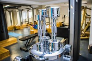 Posilňovňa alebo fitness centrum v ubytovaní Gościniec Molo