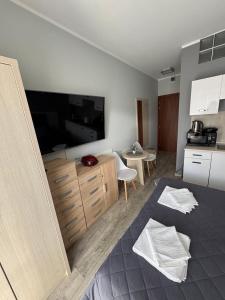 Dapur atau dapur kecil di Apartament Hanka 13 w Dominikana Family Resort Spa