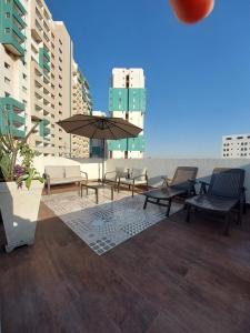 En balkon eller terrasse på CASA BALI 400 mtrs Thermas