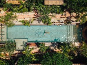 an overhead view of a person swimming in a swimming pool at ARKA Tulum in Tulum +17 photos