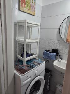 una lavadora en un baño con lavabo en Casa Claudia 1 Primero Derecha, en Granadilla de Abona