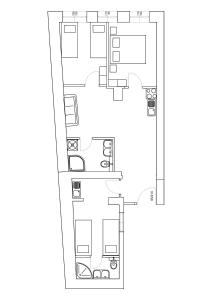 Plán poschodí v ubytovaní Plaza Stone Apartment