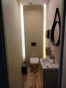 Koupelna v ubytování Apartamewnt nad jeziorem