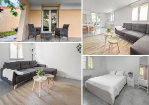 Khu vực ghế ngồi tại Jardin calme à 30min de Lyon