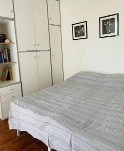 1 dormitorio con 1 cama y armarios blancos en Villa Marina Velca Golf, en Porto Clementino