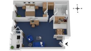 a rendering of a floor plan at Strandhafer an der Seebrücke in Zingst
