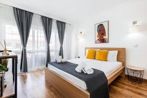 Postel nebo postele na pokoji v ubytování Encosta do Vau