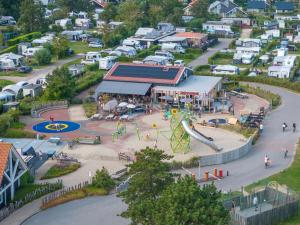 an aerial view of a park with a playground at Welcome in - Strandvilla's dichtbij het strand - Vakantiepark Zonnedorp Renesse in Renesse