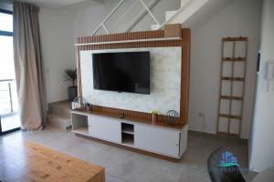 内乌肯Neuquen Riverside 2的客厅墙上有一台平板电视