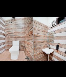 ChhatikaraにあるChitransh Residencyのバスルーム(トイレ、洗面台付)の写真2枚