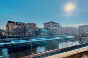 ニシュにあるApartment By the Riverの背景の川
