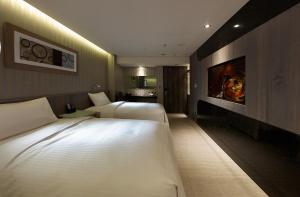 Postel nebo postele na pokoji v ubytování Beauty Hotels - Hotel Bnight-Self Check-In Hotel