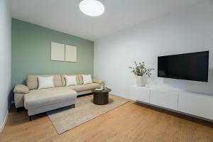 TV a/nebo společenská místnost v ubytování Villa Tina in Pinezići (Haus für 10 Personen)