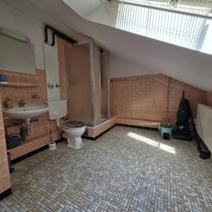 Koupelna v ubytování Freundliches Privatzimmer mit Gemeinschaftsküche und Gemeinschaftsbad