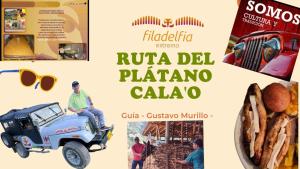 a collage of books on food and tourism at Filadelfia Extremo Típico in Filadelfia +3 photos