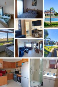 a collage of photos of a kitchen and a living room at Marina golf location in Asilah
