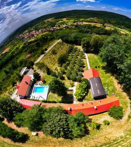 an aerial view of a house on a hill at Sky Resort 
